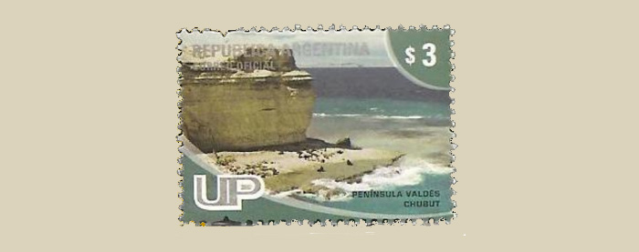 Postal stamp of Valdes Peninsula 